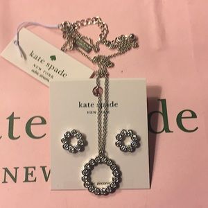 ♠️KATE SPADE FULL CIRCLE NECKLACE & STUD EARRINGS